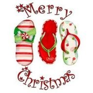 Merry Christmas Flip Flops