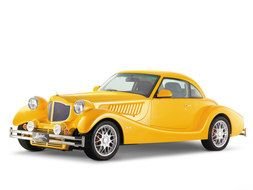 luxury Yellow Classic Car, drawing