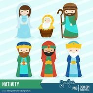 Clipart Christmas Birth Of Jesus Instant