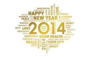 Wishes for Happy New Year 2014 clipart