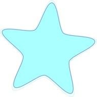 Light Blue Star Clip Art
