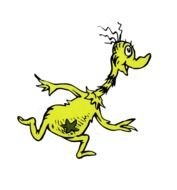 Dr Seuss character running, Clip Art