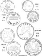 US Coins Coloring Pages