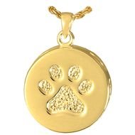 Gold Paw Print Pendant