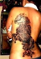 tattoo on the back as a picture for clipart