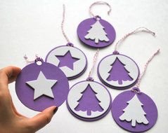 Purple Christmas Ornament Background drawing