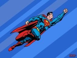 Superman Flying drawing