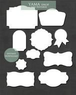 10 White Digital Labels Clipart By Yamashop $400
