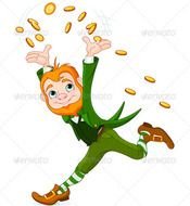 Running Leprechaun Clip Art N4
