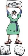 Moses Ten Commandments Clip Art N8