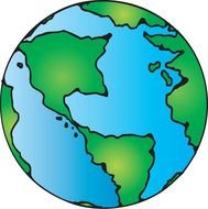 blue and green planet