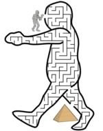 Clipart of Egyptian Mummy walking