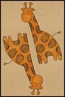 Giraffe Face Clip Art drawing