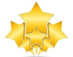 Six Yellow Stars clipart