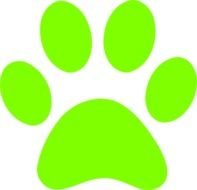 Green Paw Print Clip Art N8