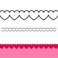 Black And White Hearts Border Paper