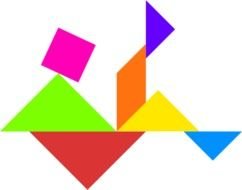 abstract illustration of colorful puzzles