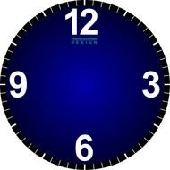 blue Clock Face drawing