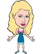 nice blonde Woman drawing
