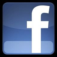 facebook symbol on black background