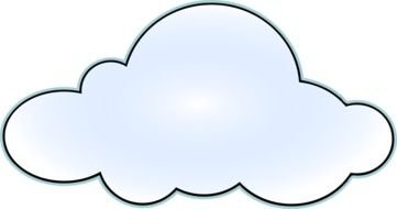 blue Cloud Clip Art drawing