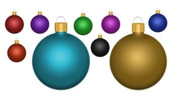 big and small christmas balls