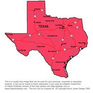 Texas State Map Printable