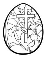 Christian Easter Egg Coloring Pages drawing