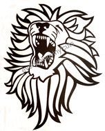 Lion Head Silhouette Clip Art N2
