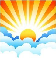 Sun And Clouds Clip Art N7