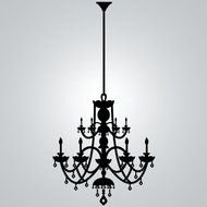 Chandelier Silhouette Wall Art