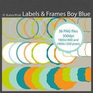 Boy Blue Label Clip Art PNG S Digital Journaling Tags For