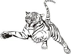 Clipart of dangerous Tiger