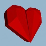 3D Origami Hearts