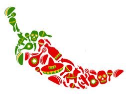 mexican pepper drawing