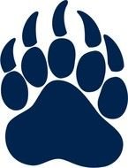 blue Bear Paw drawing