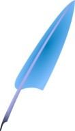 blue feather as a picture for clipart