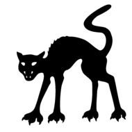 Clipart of scared Cat Silhouette