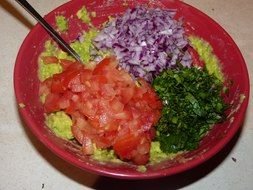 Making vegetable salad