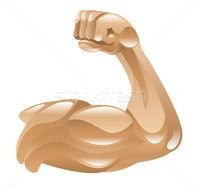 Strong Muscle Arm Clip Art N2