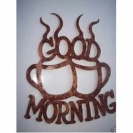 Coffee Cup Metal Art For Kitchen Walls