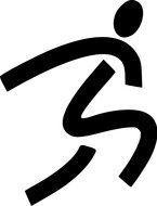runner icon on a white background
