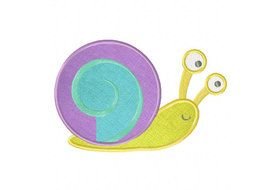 Colorful drawing of the design of the snail clipart