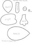 Paper Bag Puppet Templates drawing