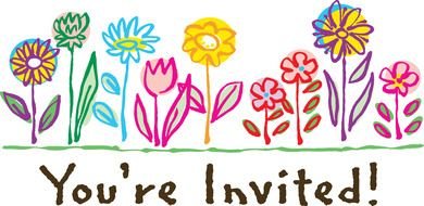 Youre Invited flowers drawing
