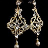 Art Deco Gold Jewelry Earrings