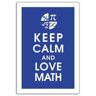 Keep Calm And Love Math drawing