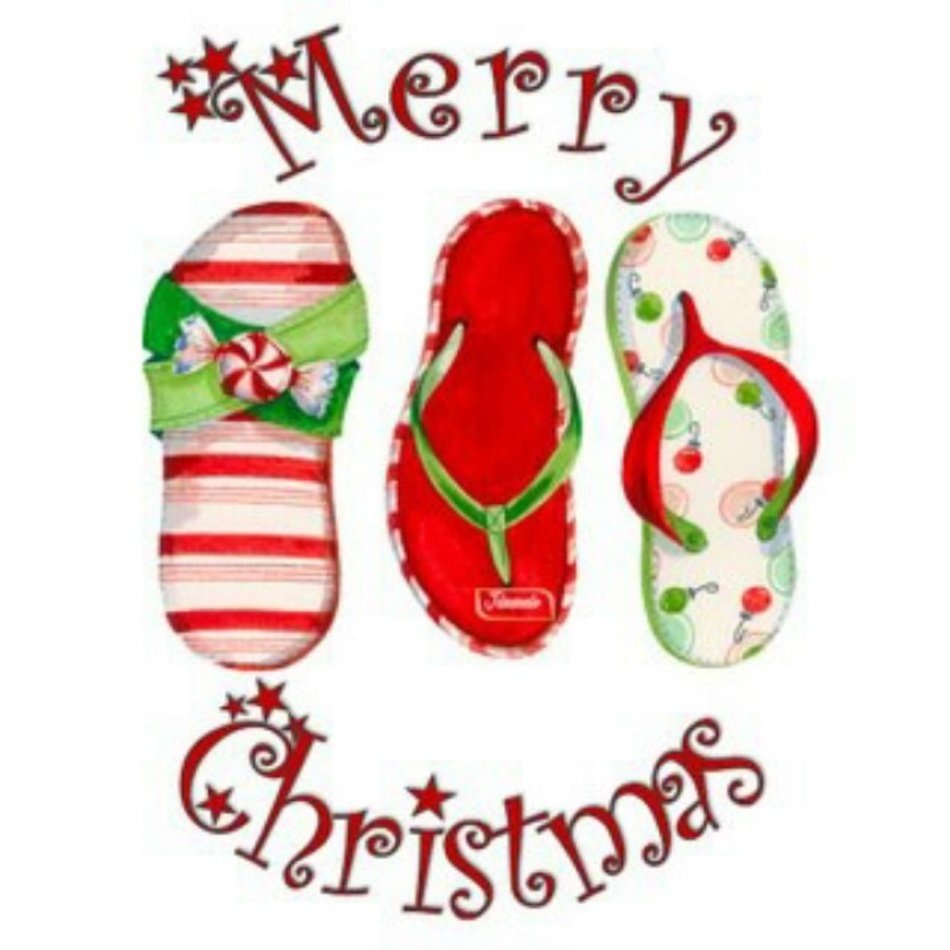Merry Christmas Flip Flops