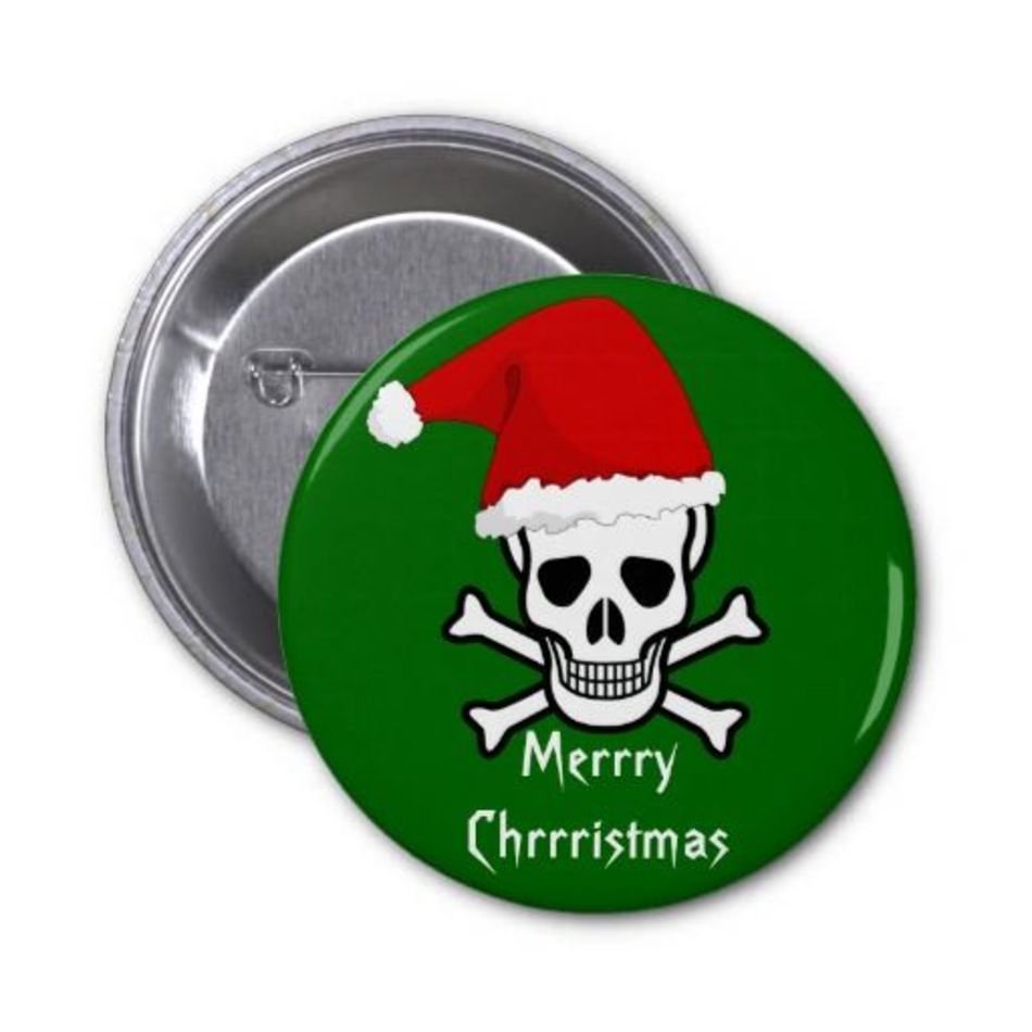Funny Pirate Merry Christmas Greeting Arrrgh Matey Pins Arrrrgh Such
