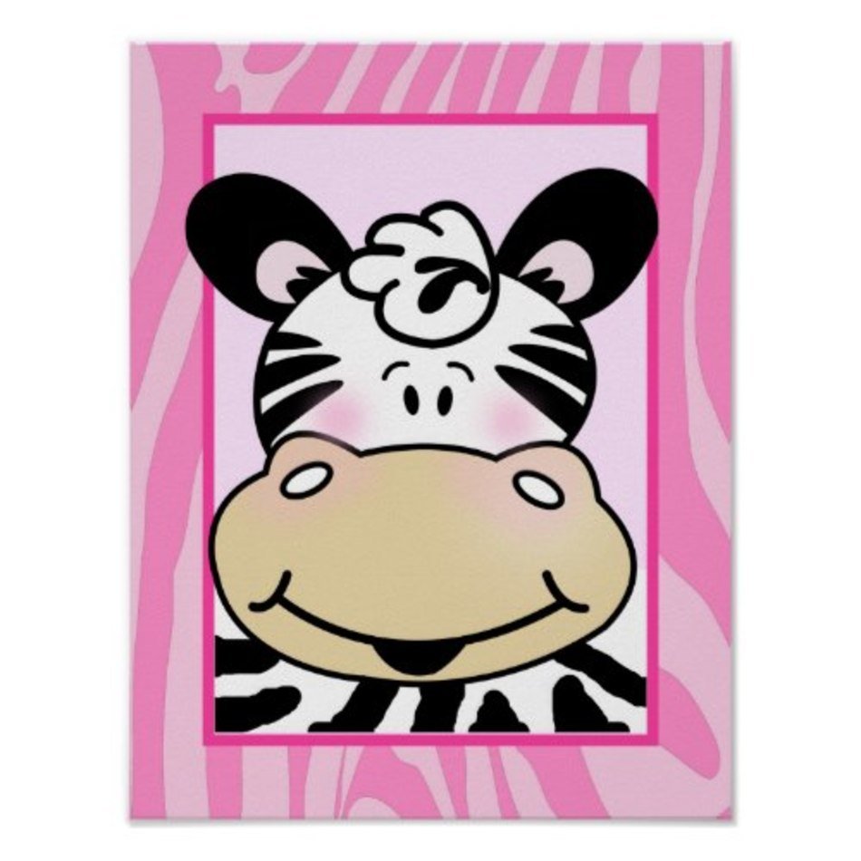 Pink Zebra Baby Girl Clip Art